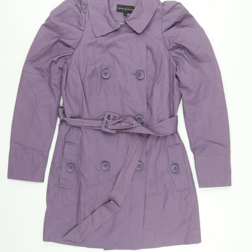 Marks and Spencer Women Purple UK 14 Belted Trench Coat