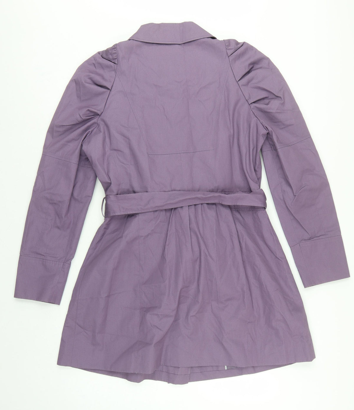 Marks and Spencer Women Purple UK 14 Belted Trench Coat