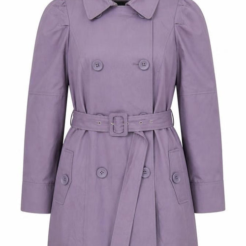 Marks and Spencer Women Purple UK 14 Belted Trench Coat