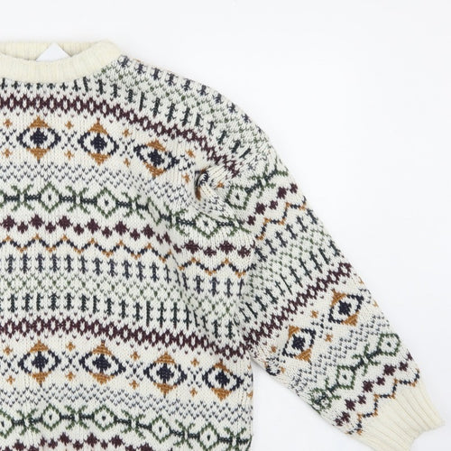 Woodman Men’s Multicoloured L Fair Isle Chunky Knit Pullover Jumper