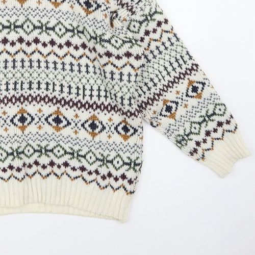 Woodman Men’s Multicoloured L Fair Isle Chunky Knit Pullover Jumper