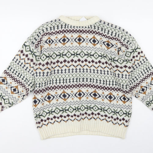 Woodman Men’s Multicoloured L Fair Isle Chunky Knit Pullover Jumper