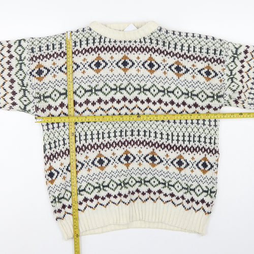 Woodman Men’s Multicoloured L Fair Isle Chunky Knit Pullover Jumper