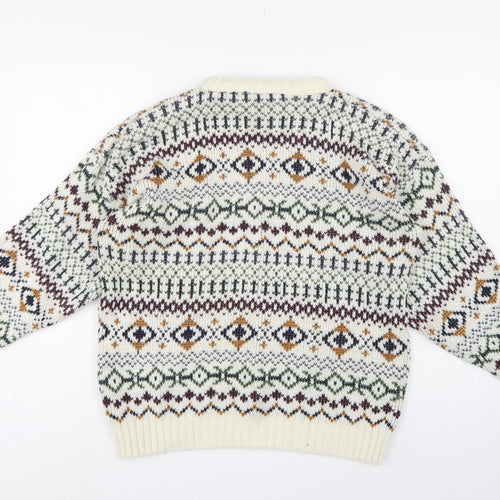 Woodman Men’s Multicoloured L Fair Isle Chunky Knit Pullover Jumper