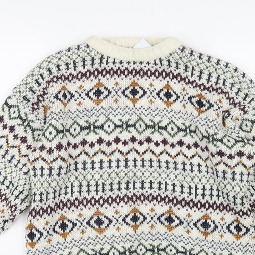 Woodman Men’s Multicoloured L Fair Isle Chunky Knit Pullover Jumper