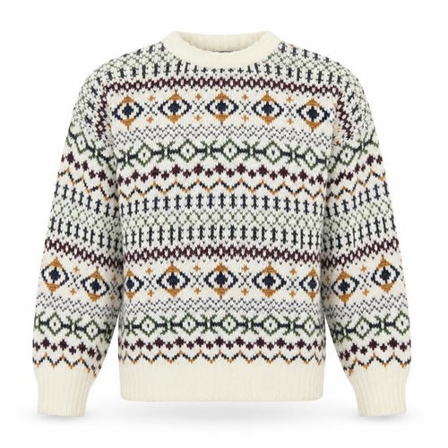Woodman Men’s Multicoloured L Fair Isle Chunky Knit Pullover Jumper