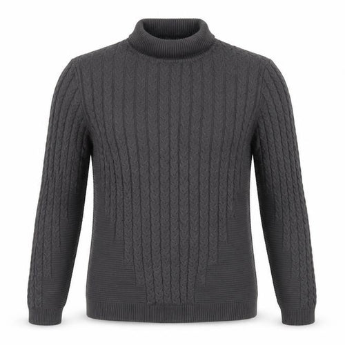 ASOS Design Men’s Grey M Cable Knit Roll Neck Pullover Jumper