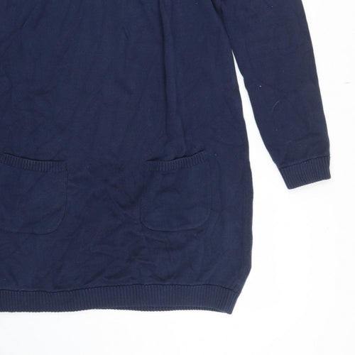 Frugi Bloom Women’s Blue UK 12 Bird Knit Jumper Dress Pockets