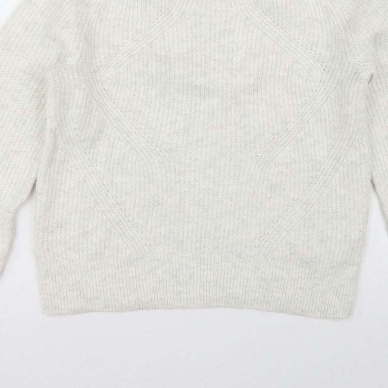 Marks and Spencer Women Ivory S Cable Knit Crew Neck Pullover Jumper