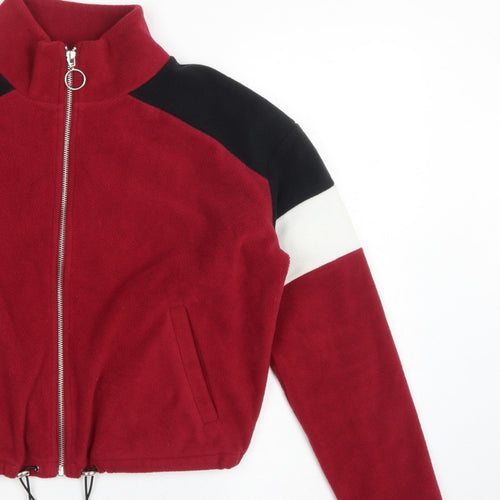 New Look Women’s Multicoloured UK 12 Cropped Fleece Zip Jacket