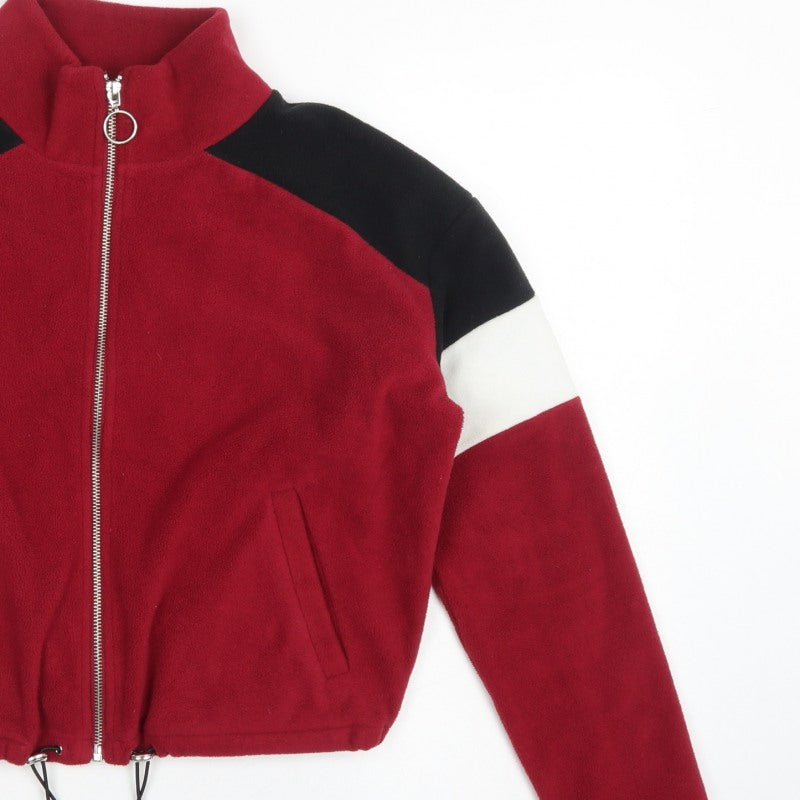 New Look Women’s Multicoloured UK 12 Cropped Fleece Zip Jacket