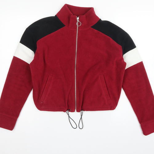 New Look Women’s Multicoloured UK 12 Cropped Fleece Zip Jacket