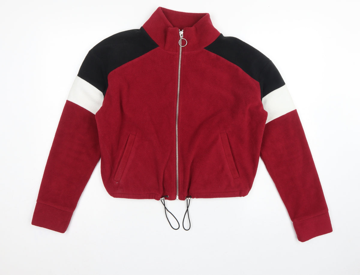 New Look Women’s Multicoloured UK 12 Cropped Fleece Zip Jacket