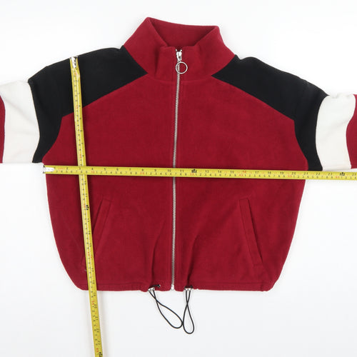 New Look Women’s Multicoloured UK 12 Cropped Fleece Zip Jacket
