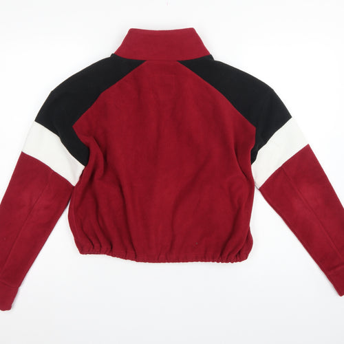 New Look Women’s Multicoloured UK 12 Cropped Fleece Zip Jacket