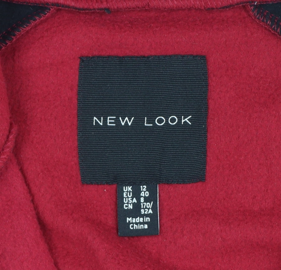 New Look Women’s Multicoloured UK 12 Cropped Fleece Zip Jacket