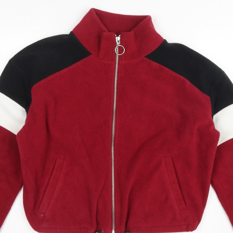 New Look Women’s Multicoloured UK 12 Cropped Fleece Zip Jacket
