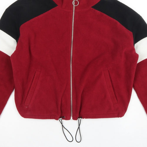 New Look Women’s Multicoloured UK 12 Cropped Fleece Zip Jacket