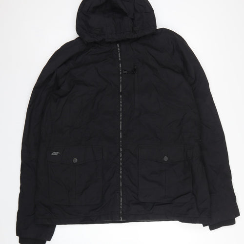 Next Men’s Black 2XL Anorak Hooded Fleece Lined Jacket