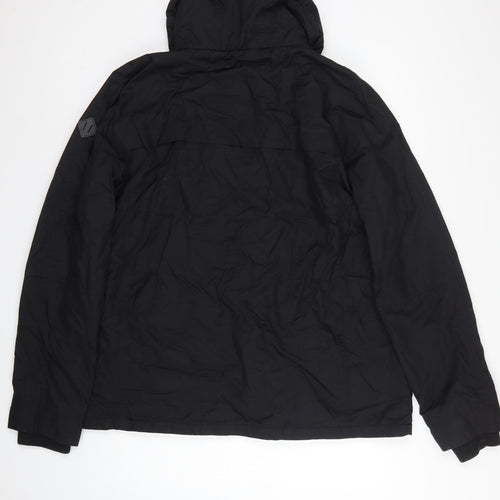Next Men’s Black 2XL Anorak Hooded Fleece Lined Jacket