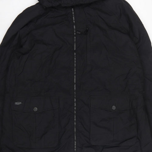 Next Men’s Black 2XL Anorak Hooded Fleece Lined Jacket