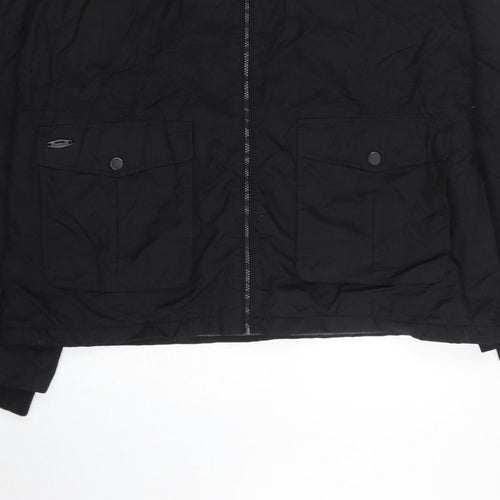 Next Men’s Black 2XL Anorak Hooded Fleece Lined Jacket