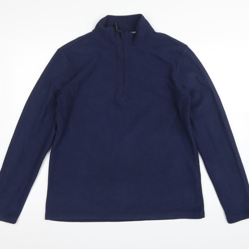 Peter Storm Women's Navy Size 16 Fleece 1/4 Zip High Neck Sweatshirt