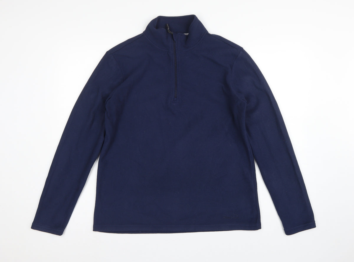 Peter Storm Women's Navy Size 16 Fleece 1/4 Zip High Neck Sweatshirt