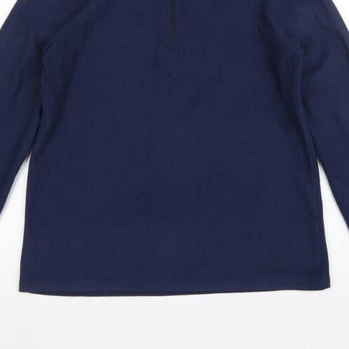 Peter Storm Women's Navy Size 16 Fleece 1/4 Zip High Neck Sweatshirt