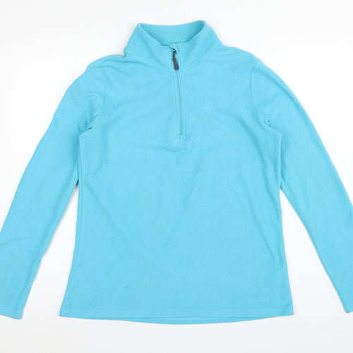 Peter Storm Women Blue Size 16 1/4 Zip Fleece Pullover Sweatshirt