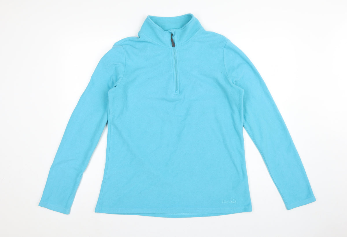 Peter Storm Women Blue Size 16 1/4 Zip Fleece Pullover Sweatshirt