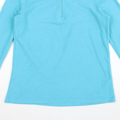 Peter Storm Women Blue Size 16 1/4 Zip Fleece Pullover Sweatshirt