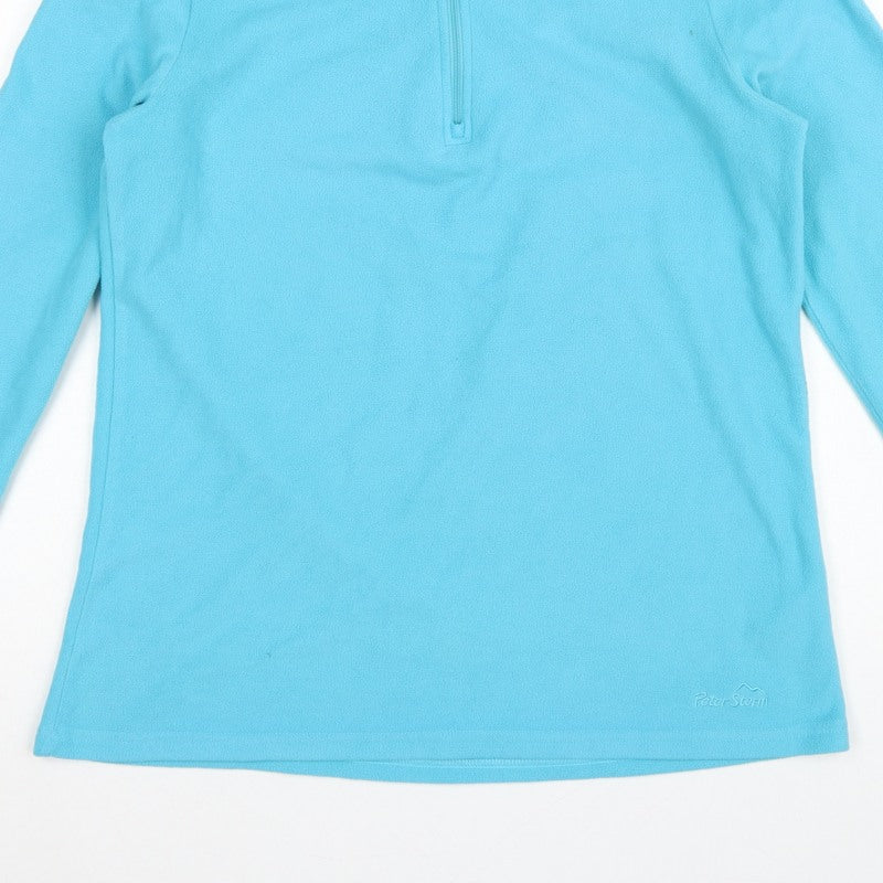 Peter Storm Women Blue Size 16 1/4 Zip Fleece Pullover Sweatshirt