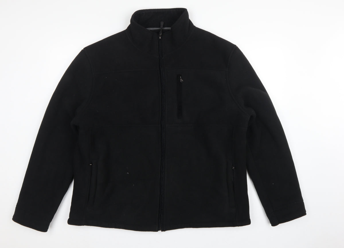 Maine New England Men's Black XL Fleece Full Zip Basic Jacket