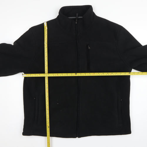 Maine New England Men's Black XL Fleece Full Zip Basic Jacket