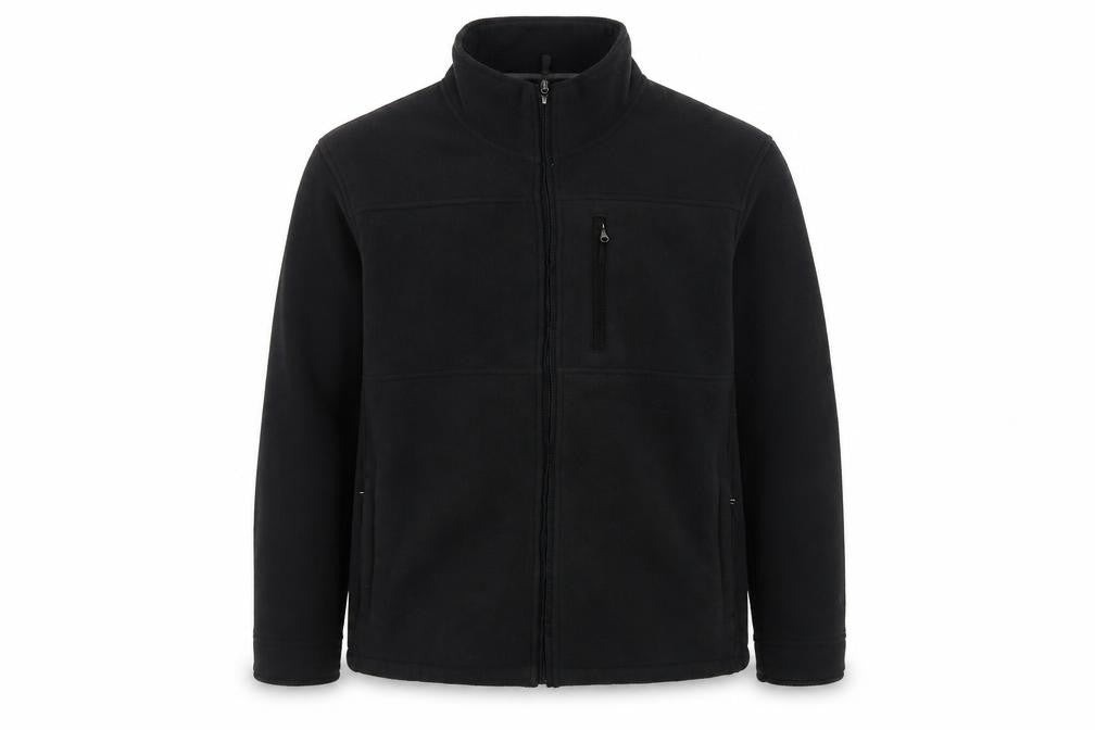 Maine New England Men's Black XL Fleece Full Zip Basic Jacket