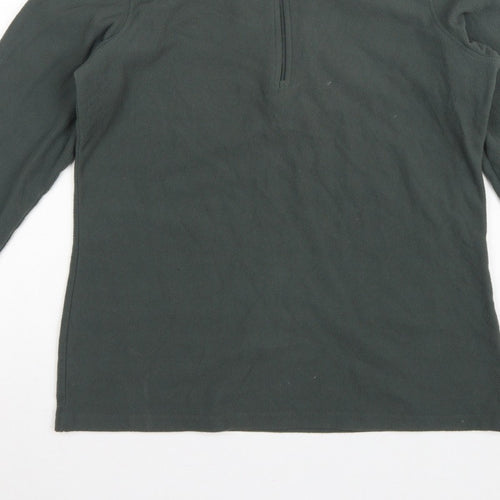 Mountain Warehouse Men’s Green M 1/4 Zip Fleece Sweatshirt Outdoor