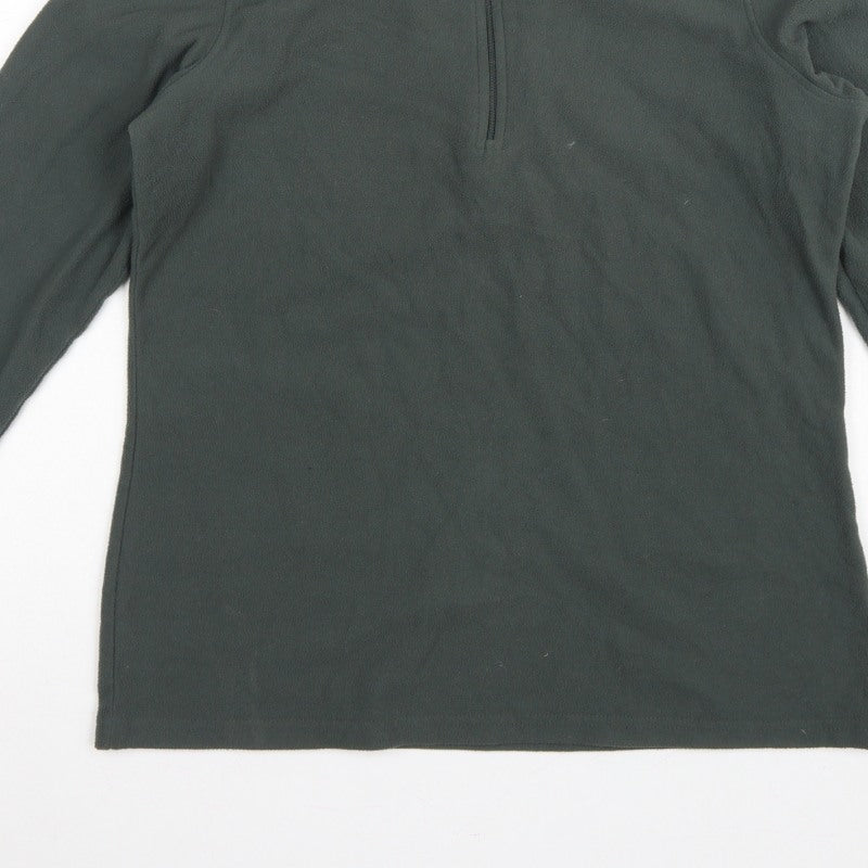 Mountain Warehouse Men’s Green M 1/4 Zip Fleece Sweatshirt Outdoor