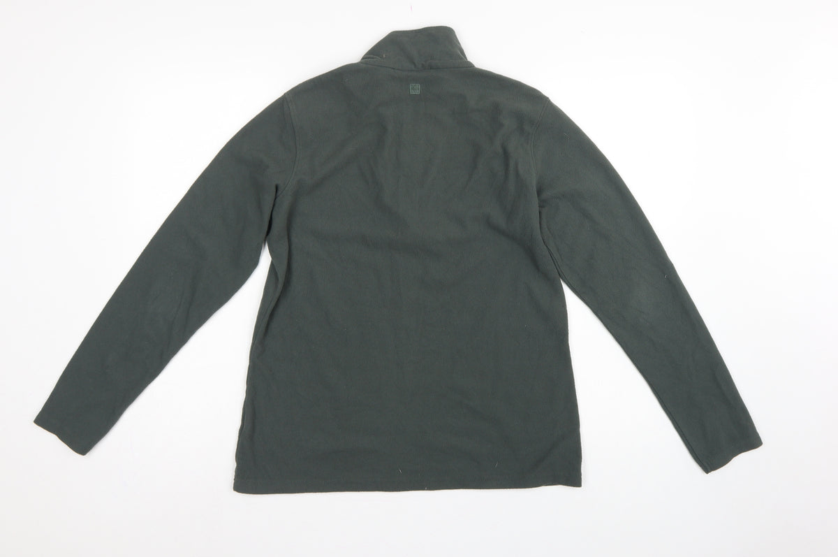Mountain Warehouse Men’s Green M 1/4 Zip Fleece Sweatshirt Outdoor