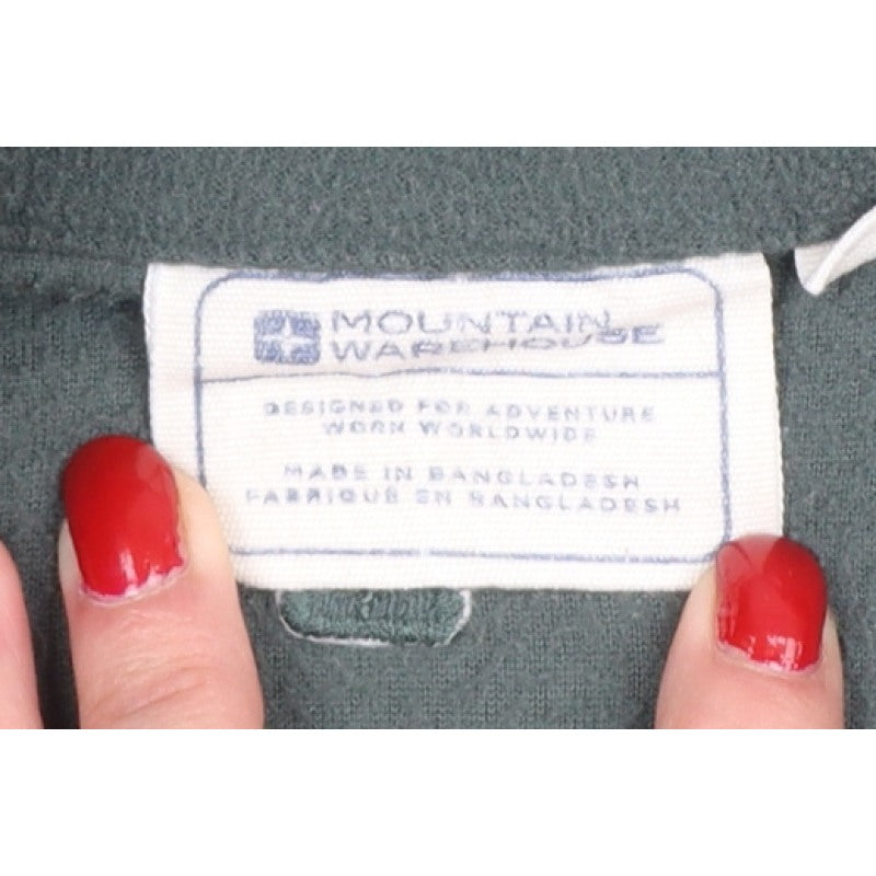 Mountain Warehouse Men’s Green M 1/4 Zip Fleece Sweatshirt Outdoor