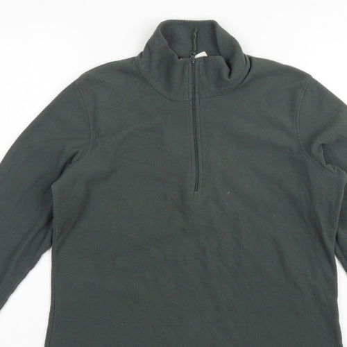 Mountain Warehouse Men’s Green M 1/4 Zip Fleece Sweatshirt Outdoor
