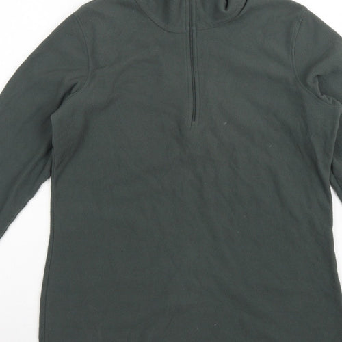 Mountain Warehouse Men’s Green M 1/4 Zip Fleece Sweatshirt Outdoor