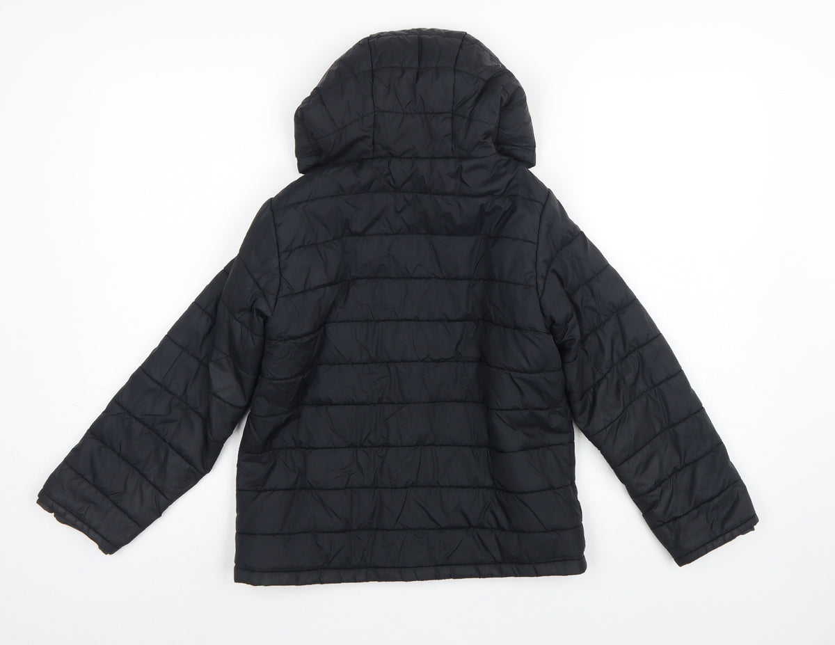 Peter Storm Boys Black 9-10 Years Hooded Quilted Puffer Jacket