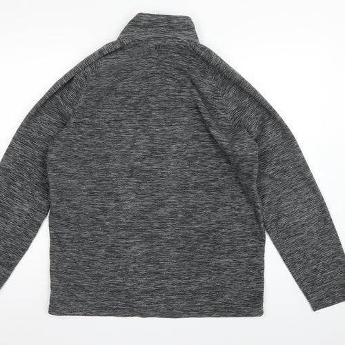 Mountain Warehouse Mens Grey M 1/4 Zip High Neck Fleece Sweatshirt