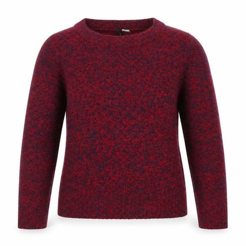 H&M Women’s Red Navy Marl XS Crew Neck Acrylic Knit Pullover Jumper