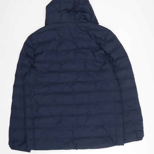 Marks & Spencer Men Navy L Stormwear Down Hooded Puffer Jacket