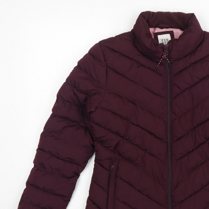 GAP Women’s Red Size 10 Quilted Puffer Jacket Full Zip