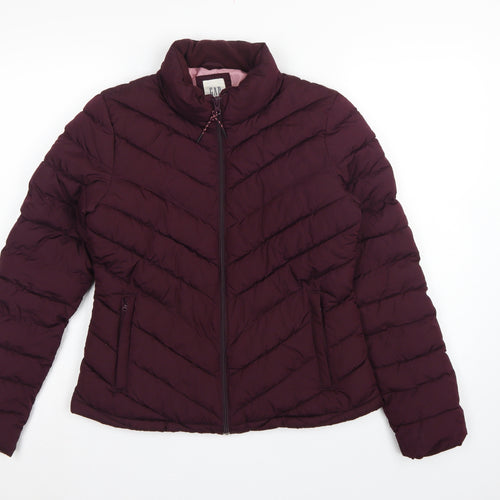 GAP Women’s Red Size 10 Quilted Puffer Jacket Full Zip