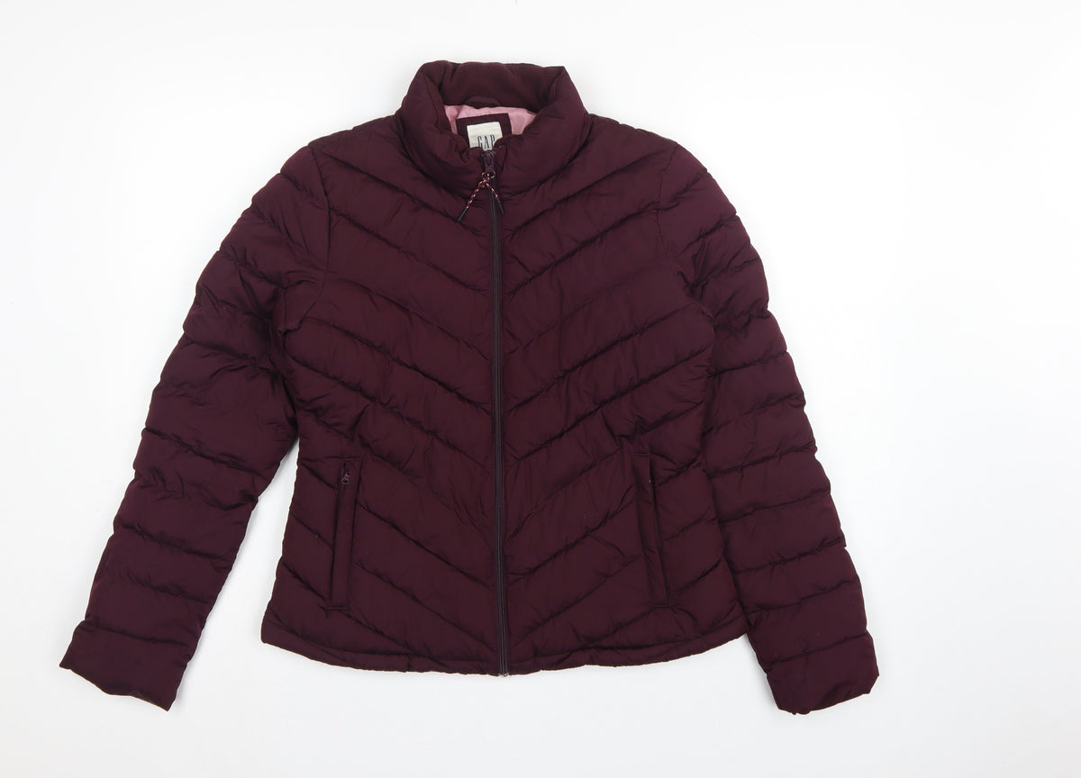 GAP Women’s Red Size 10 Quilted Puffer Jacket Full Zip
