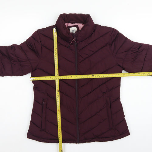 GAP Women’s Red Size 10 Quilted Puffer Jacket Full Zip